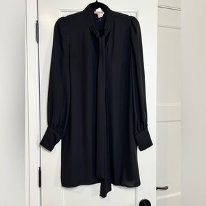 Juicy Couture Black Mock Neck Bishop Sleeve Dress (4)